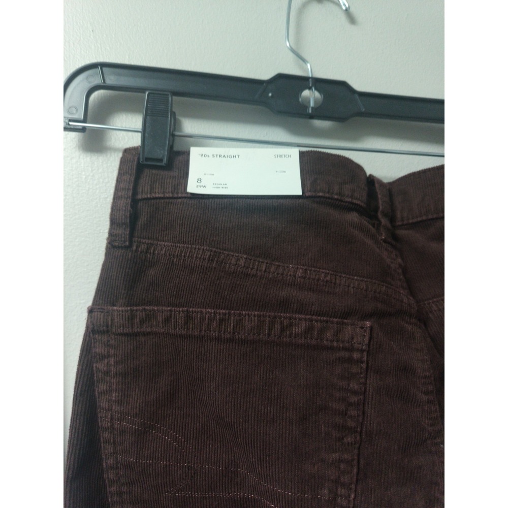 American Eagle High Rise 90s Straight Corduroy Pants Women Size 8/29  Brown New